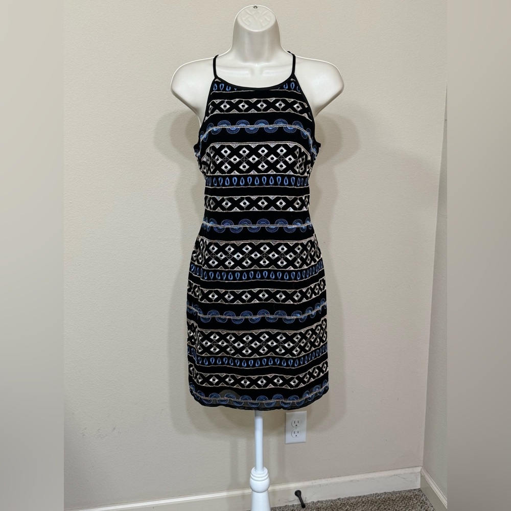 White House Black Market Women’s Multicolor Embroidered Sleeveless Mini Dress 2P